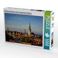 Produktbild: CALVENDO Puzzle Blick &uuml;ber die D&auml;cher der unteren Altstadt mit St. Olaikirche | 1000 Teile Lege-Gr&ouml;&szlig;e 64x48cm Foto-Puzzle f&uuml;r gl&uuml;ckliche Stunden