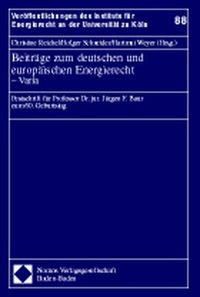 Produktbild: Beitr&auml;ge zum deutschen und europ&auml;ischen Energierecht - Varia