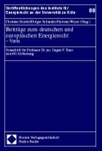 Produktbild: Beitr&auml;ge zum deutschen und europ&auml;ischen Energierecht - Varia