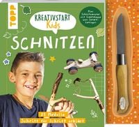 Produktbild: Kreativstart Kids Schnitzen. Anleitungsbuch und Material