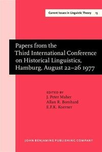 Produktbild: Papers from the Third International Conference on Historical Linguistics, Hamburg, August 22-26 1977