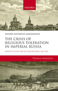 Produktbild: The Crisis of Religious Toleration in Imperial Russia
