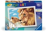 Produktbild: CreArt, Malen nach Zahlen Kinder - L&ouml;we mit Baby
