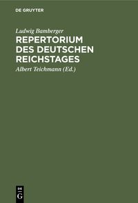 Produktbild: Repertorium des deutschen Reichstages
