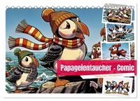 Produktbild: Papageientaucher - Comic (Tischkalender 2027 DIN A5 quer), CALVENDO Monatskalender