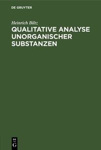 Produktbild: Qualitative Analyse unorganischer Substanzen