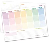 Bild vom Artikel Tisch-Block A4 Wochenplan [Rainbow] vom Autor 