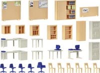 Produktbild: Kibri 38654 H0 Deko-Set B&uuml;rom&ouml;bel Fertigmodell