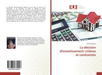 Produktbild: La d&eacute;cision d'investissement: crit&egrave;res et contraintes