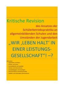 Produktbild: &bdquo;wir &sbquo;leben Halt&lsquo; in einer Leistungs-Gesellschaft&ldquo;! &ndash;? / Wir &sbquo;leben Halt&lsquo; in einer Leistungs-Gesellschaft&ldquo;! &ndash;?