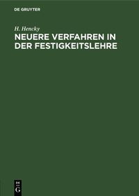 Produktbild: Neuere Verfahren in der Festigkeitslehre