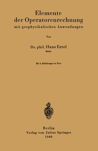 Produktbild: Elemente der Operatorenrechnung mit geophysikalischen Anwendungen