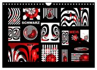 Produktbild: SCHWARZ, WEI&szlig;, ROT (Wandkalender 2026 DIN A4 quer), CALVENDO Monatskalender