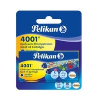 Produktbild: Pelikan Tintenpatronen 4001&reg; 2 x 5er Set Patronen mit bunt bedruckten Gro&szlig;raum-Patronen, K&ouml;nigsblau