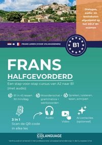 Produktbild: Frans B1 leren halfgevorderd. Een stap-voor-stap cursus van A2 naar B1 (met audio)