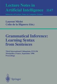 Produktbild: Grammatical Inference: Learning Syntax from Sentences