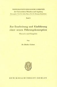 Produktbild: Zur Erarbeitung und Einf&uuml;hrung einer neuen F&uuml;hrungskonzeption.