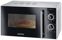 Produktbild: Severin MW 7771 Mikrowelle Schwarz/Silber 700W Grillfunktion, Timerfunktion