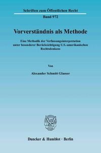 Produktbild: Vorverst&auml;ndnis als Methode.