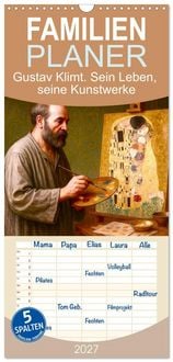 Produktbild: Familienplaner 2027 - Gustav Klimt. Sein Leben, seine Kunstwerke mit 5 Spalten (Wandkalender, 21 x 45 cm) CALVENDO