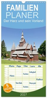 Produktbild: Familienplaner 2027 - Der Harz und sein Vorland mit 5 Spalten (Wandkalender, 21 x 45 cm) CALVENDO