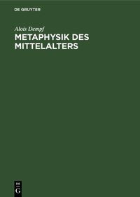 Produktbild: Metaphysik des Mittelalters