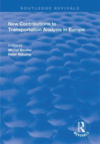 Produktbild: New Contributions to Transportation Analysis in Europe