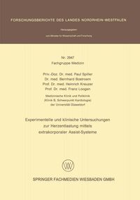 Produktbild: Experimentelle und klinische Untersuchungen zur Herzentlastung mittels extrakorporaler Assistsysteme