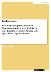 Produktbild: Beratung eines produzierenden Traditionsunternehmens. Praktische Ableitung theoretischer Ans&auml;tze von agilstabilen Organisationen
