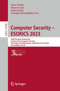 Produktbild: Computer Security &ndash; ESORICS 2023