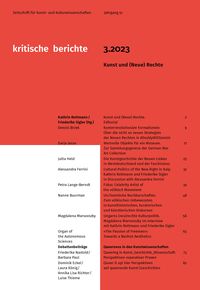 Produktbild: Kritische Berichte : Zeitschrift f&uuml;r Kunst- und Kulturwissenschaften / Jahrgang 51, Heft 3.2023
