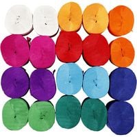 Produktbild: Creativ Company Krepppapier-Rollen, L 20 M, B 5 cm, 22 g, sortierte Farben, 20 Rolle