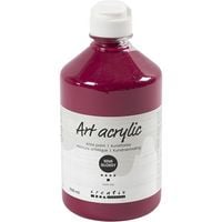 Produktbild: Creativ Company Acrylfarbe, Mattglänzend, Halbtransparent, Dunkelrot, 500 ml/ 1 Fl.