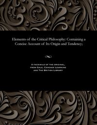 Produktbild: Elements of the Critical Philosophy