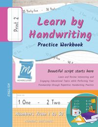Produktbild: Learn by Handwriting, Practice Workbook - Numbers from 1 to 50 - Words and Numbers - Print, Level 2