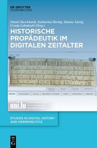 Produktbild: Historische Prop&auml;deutik im Digitalen Zeitalter