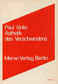 Produktbild: &Auml;sthetik des Verschwindens