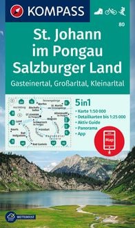 KOMPASS Wanderkarte 80 St. Johann im Pongau, Salzburger Land 1:50.000