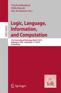 Produktbild: Logic, Language, Information, and Computation