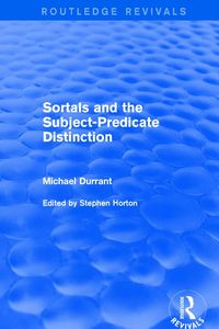Produktbild: Sortals and the Subject-predicate Distinction (2001)