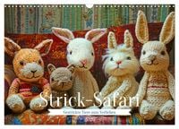 Produktbild: Strick-Safari - Gestrickte Tiere zum Verlieben (Wandkalender 2026 DIN A3 quer), CALVENDO Monatskalender