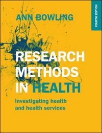 Produktbild: Bowling, A: Research Methods in Health: Investigating Health