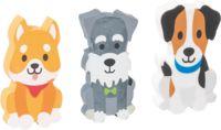 Produktbild: Brunnen Display Radiergummi Hund 3er