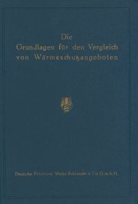 Produktbild: Die Grundlagen f&uuml;r den Vergleich von W&auml;rmeschutzangeboten