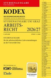 Produktbild: KODEX Studienausgabe Arbeitsrecht Graz 2026/27