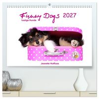 Produktbild: Funny Dogs (hochwertiger Premium Wandkalender 2027 DIN A2 quer), Kunstdruck in Hochglanz