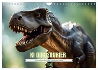 Produktbild: KI Dinosaurier - Herrscher der L&uuml;fte, Land und Meer (Wandkalender 2026 DIN A4 quer), CALVENDO Monatskalender