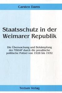 Produktbild: Dams, C: Staatsschutz in der Weimarer Republik