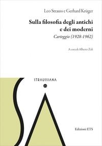 Produktbild: Sulla filosofia degli antichi e dei moderni. Carteggio (1928-1962)