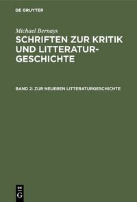 Produktbild: Zur neueren Litteraturgeschichte